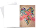 Heart «open» ♥️ - Dobbeltsidig A6 kort med konvolutt