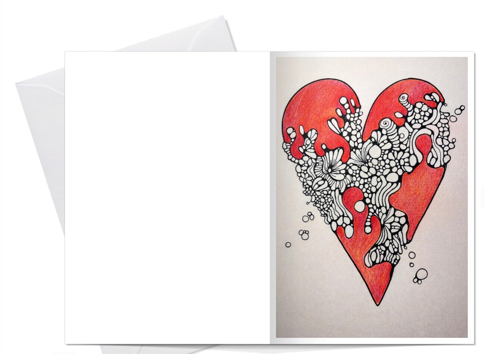 Heart «playful» ♥️ - Dobbeltsidig A6 kort med konvolutt