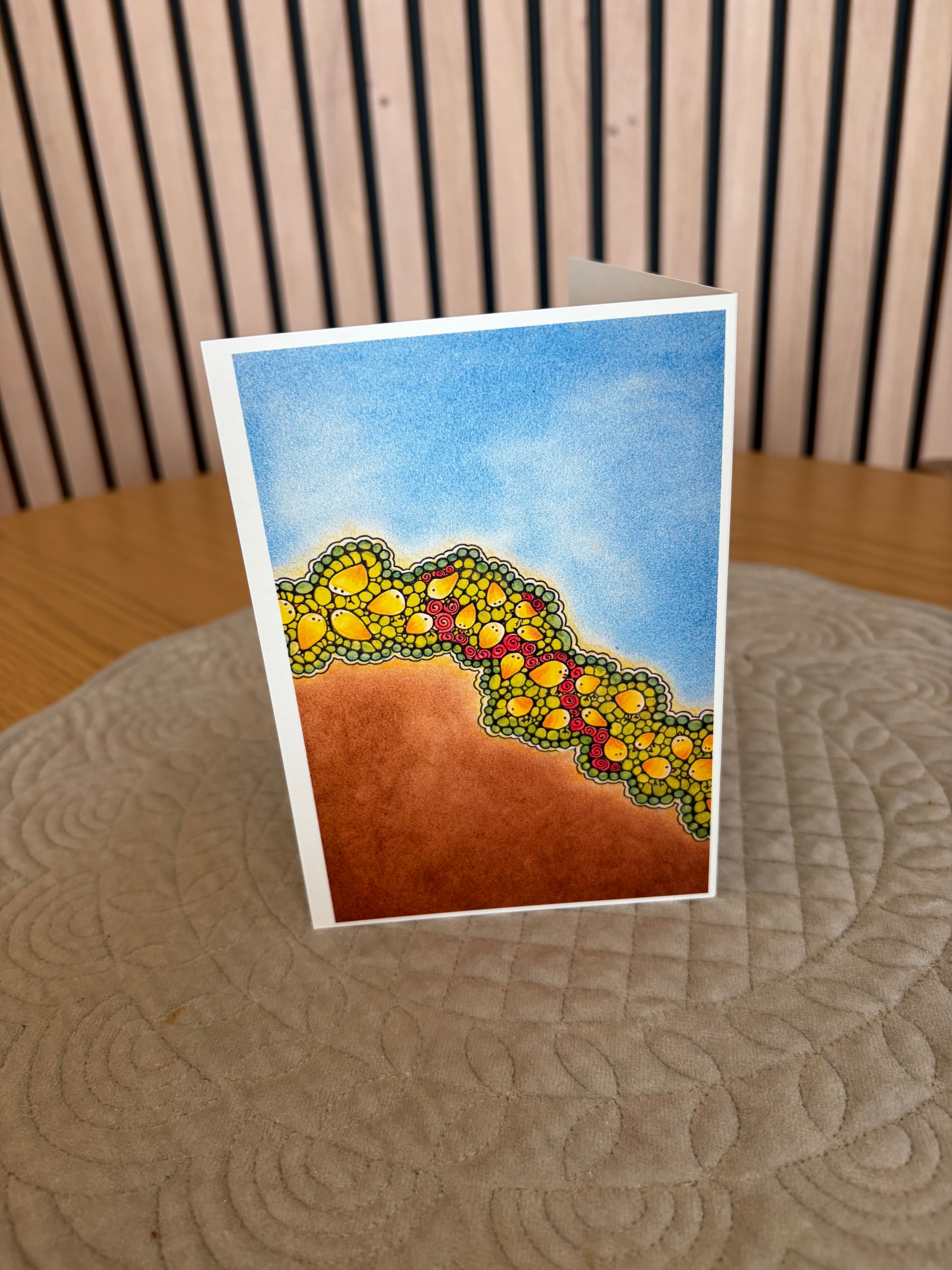 Bird flock 🐦- Dobbeltsidig A6 kort med konvolutt